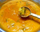 A picture of step 10 of Kerala style varutharacha sambar.