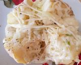 A picture of step 8 of Jacket Potatoe and Mozzerella Melted Cheese & Onion 💜.