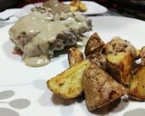 Foto del paso 9 de la receta: Ternera al roquefort con patatas al horno