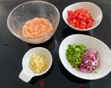 A picture of step 1 of Salmon Ceviche.