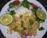 A picture of step 4 of Fried chicken indomie with rice#noodlesrecipecontest.