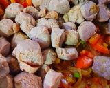A picture of step 4 of Masala Soya Chunk.