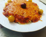Foto del paso 6 de la receta: Tortellinis relllenos de berenjena en salsa de tomate y queso cheddar