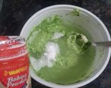 A picture of step 2 of Spinach jalebi with nutty cheese rabdi.