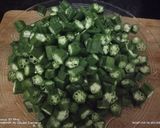 A picture of step 1 of Bhindi fry.