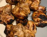 Foto del paso 6 de la receta: Pollo marinado oriental a la barbacoa con espinacas a la crema y arándanos!!!!