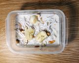 Hình bước làm 2 của món Kem chuối yến mạch hạt điều eatclean