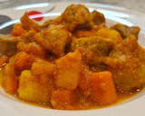 Foto del paso 5 de la receta: Magro de cerdo al curry con boniato y patata