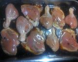 A picture of step 3 of Chipotle honey glazed chicken.