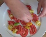 A picture of step 3 of Caprese Salad or Insalata Caprese.