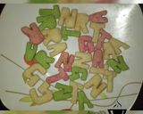 A picture of step 3 of Alphabets cookies.