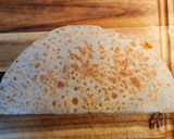A picture of step 3 of Quesadillas with Nopales, Oaxaca Cheese, and Tomatillo Salsa.