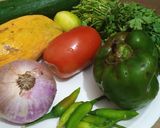 A picture of step 1 of Mango salsa.
