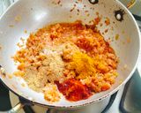 A picture of step 5 of Paneer butter masala without onion and garlic curry 🍛.
