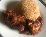 A picture of step 5 of Jollof rice.