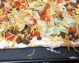 A picture of step 5 of Mini taco pizza.