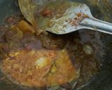 A picture of step 1 of Soya chunk thopyaja.