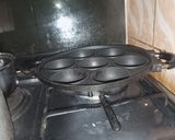 A picture of step 8 of Chocolate stuffed masa pancakes.