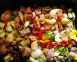 A picture of step 4 of little foxes shishkabob spaghetti.