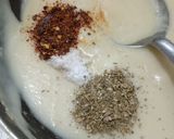 A picture of step 3 of Farfalle creamy pasta.