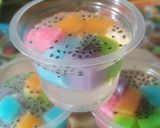 Foto langkah ke 6 dari resep Puding Mozaik Selasih cup.