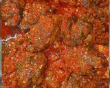 A picture of step 1 of Miyar tomato da tarugu.