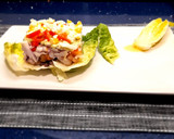 Foto del paso 13 de la receta: Timbal de marisco sobre lechuga baby