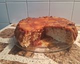 Foto del paso 12 de la receta: Torta invertida de duraznos pelones y banana🍌🍑