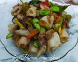 Foto langkah ke 3 dari resep 200# cumi asin Pete mercon.