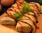 A picture of step 12 of Traditional Taiwanese Egg Pancake (Dan Bing).