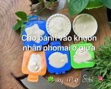 Hình bước làm 3 của món Ăn dặm- bánh khoai tây hấp nhân phomai mè đen
