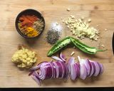A picture of step 1 of Lamb Curry.