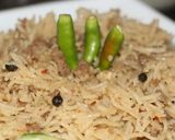 A picture of step 4 of Keema pulao.