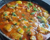 A picture of step 6 of Brinjal potato 🥔 gravy.