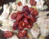 A picture of step 5 of My Peppered Chicken and Chorizo Bake 💜.