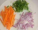 A picture of step 1 of Chapati Veg Roll.