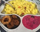 A picture of step 11 of Lemon Rice served with Beetroot pachadi !.