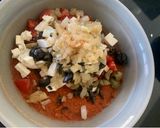 A picture of step 3 of Stuffed peppers with Thai red curry couscous 🫑 🍅.