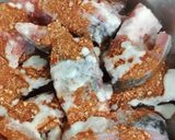 A picture of step 2 of Crispy Fried fish.