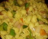 A picture of step 5 of Chicken jalfrezi pasta.
