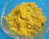 A picture of step 2 of Pumpkin peel chutney.