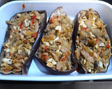 Foto del paso 5 de la receta: Berenjenas rellenas de atún y huevo con salsa de piquillos