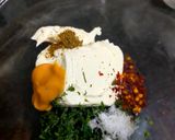 A picture of step 1 of Cream Cheese Dip with Dill Leaves.