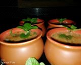 A picture of step 3 of Masala Chhas (spicy buttermilk).