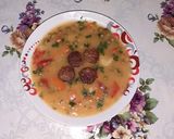 Pas rețetă Tocăniță de mazăre verde cu legume și cârnăcior 1 fotografie