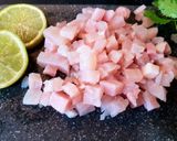 Foto del paso 1 de la receta: Ceviche de langostinos y pez espada