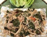 รูปขั้นตอนการทำที่ 2 ของ หมกเห็ดใส่หมู คีโต