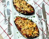 Foto del paso 10 de la receta Berenjena gratinada con codillo y boletus