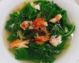 Hình bước làm 3 của món Rau dền nấu canh tôm