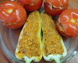 Töltött paradicsom és paprika recept fázis 4 fotója